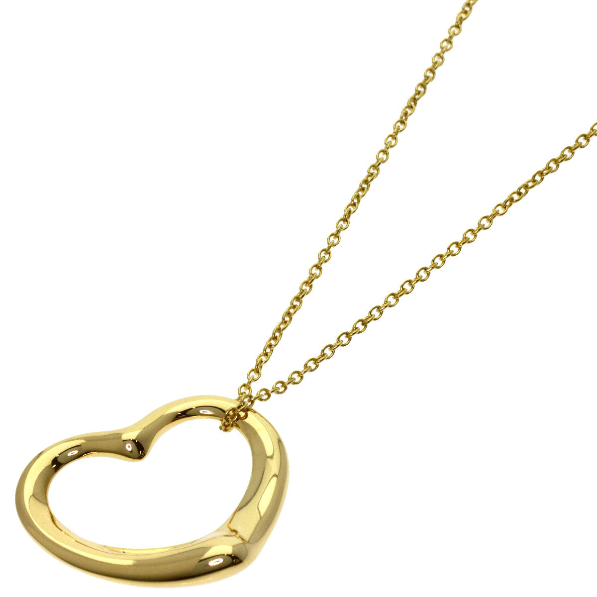 TIFFANY&Co. Open heart Necklace K18 Yellow Gold Ladies [Used]