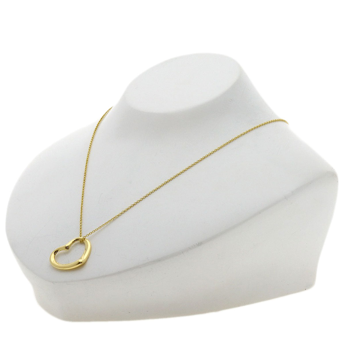 TIFFANY&Co. Open heart Necklace K18 Yellow Gold Ladies [Used]