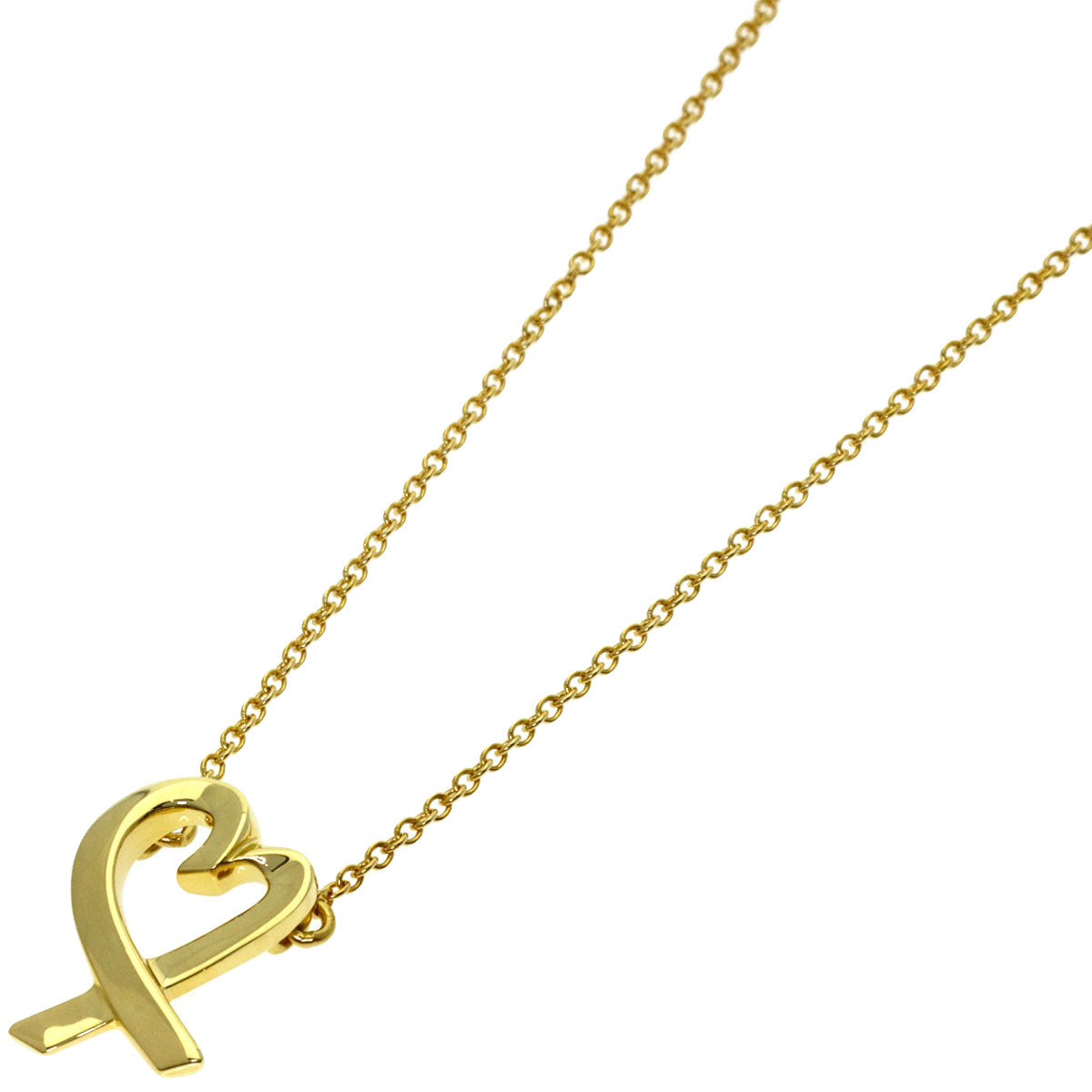 TIFFANY&Co. Loving heart Necklace K18 Yellow Gold Ladies [Used]