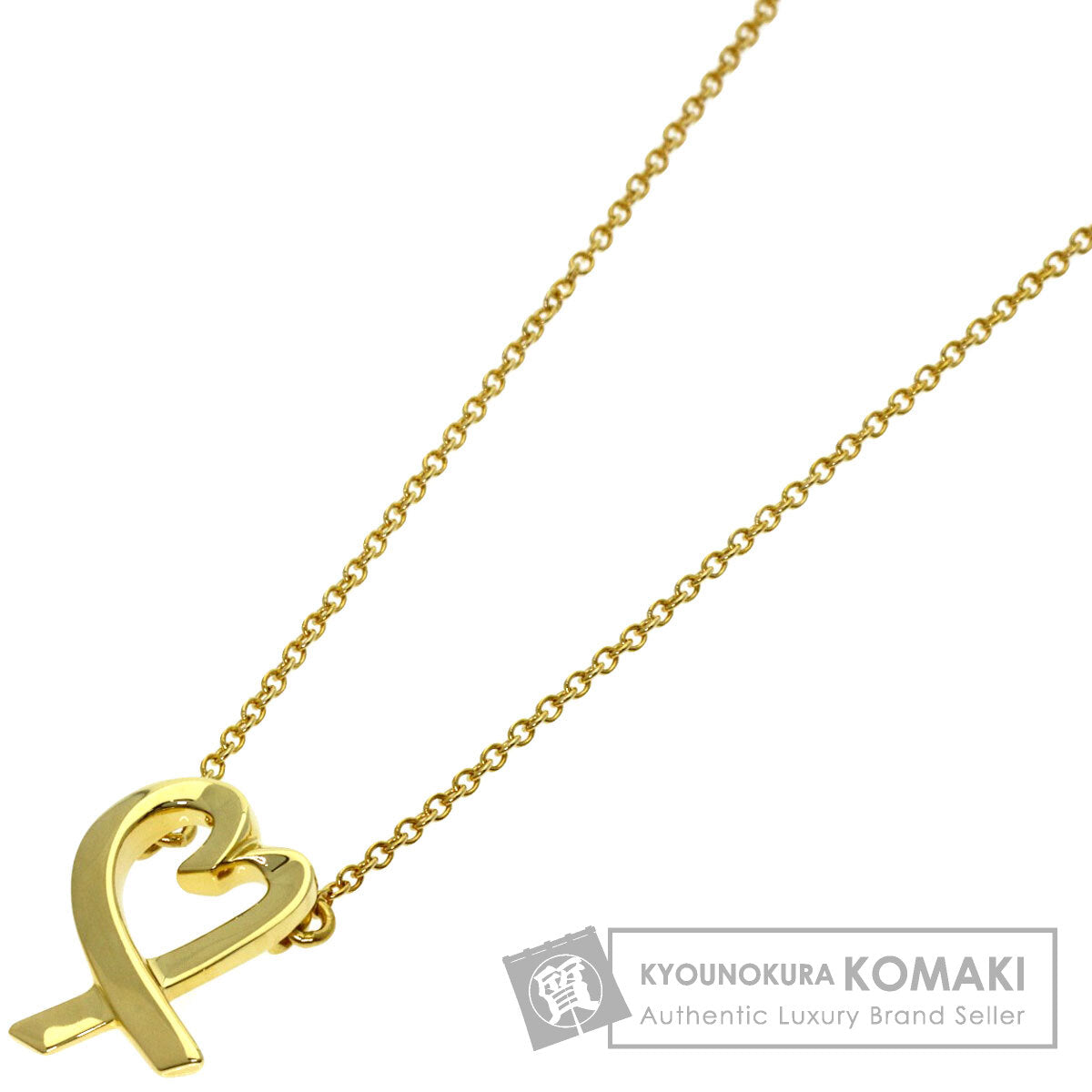 TIFFANY&Co. Loving heart Necklace K18 Yellow Gold Ladies [Used]