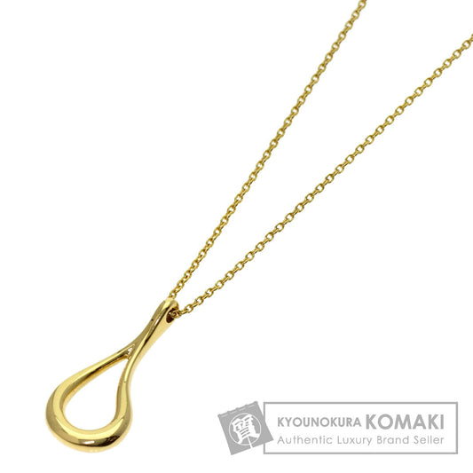 TIFFANY&Co. open teardrop Necklace K18 Yellow Gold Ladies [Used]