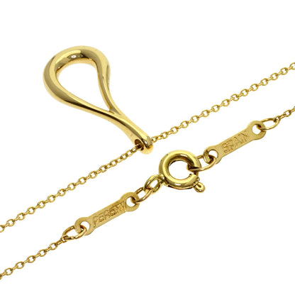 TIFFANY&Co. open teardrop Necklace K18 Yellow Gold Ladies [Used]