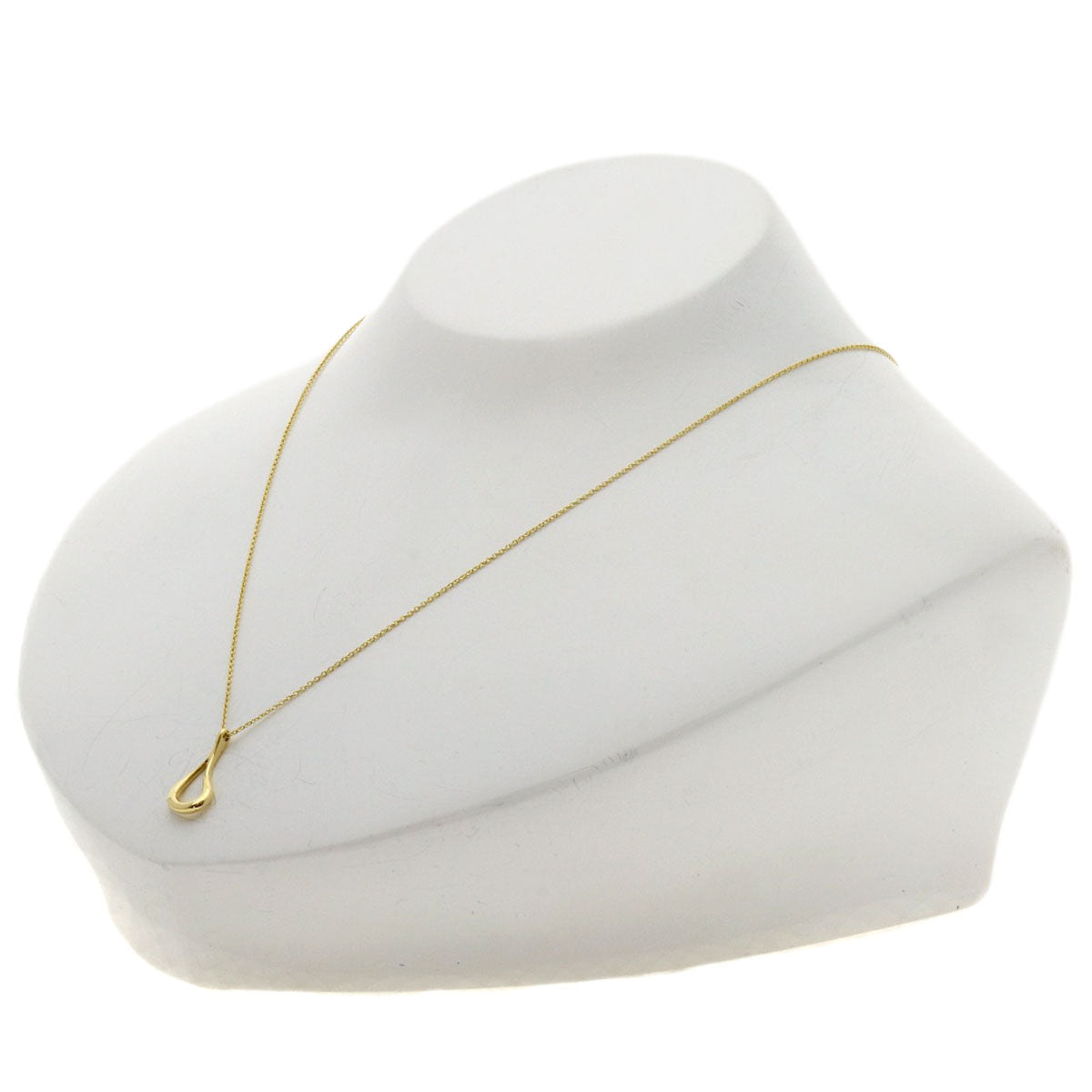 TIFFANY&Co. open teardrop Necklace K18 Yellow Gold Ladies [Used]