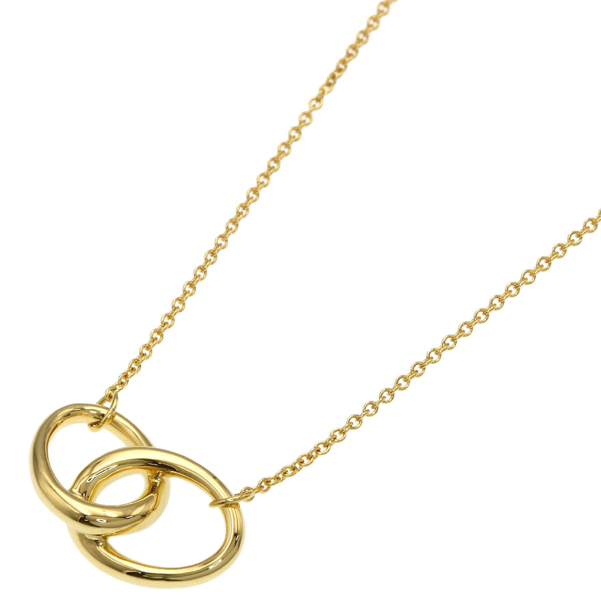 TIFFANY&Co. Double loop Necklace K18 Yellow Gold Ladies [Used]