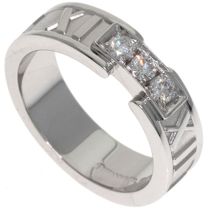 TIFFANY&Co. Atlas 3P Diamond Ring K18 White Gold Ladies [Used]