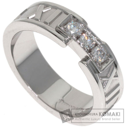 TIFFANY&Co. Atlas 3P Diamond Ring K18 White Gold Ladies [Used]