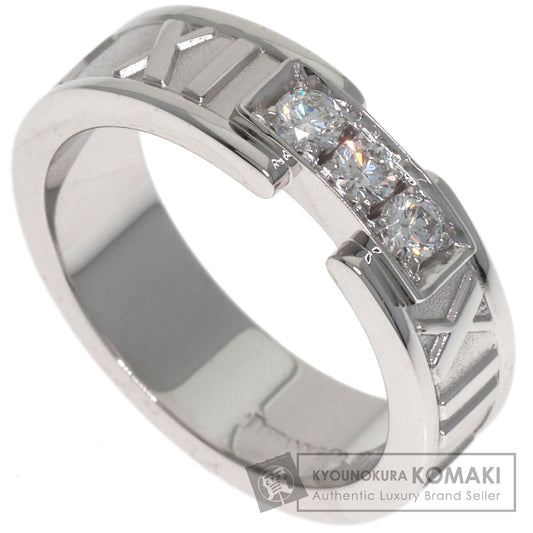 TIFFANY&Co. Atlas 3P Diamond Ring K18 White Gold Ladies [Used]