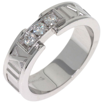 TIFFANY&Co. Atlas 3P Diamond Ring K18 White Gold Ladies [Used]