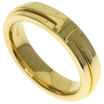 TIFFANY&Co. T narrow Ring K18 Yellow Gold Ladies [Used]