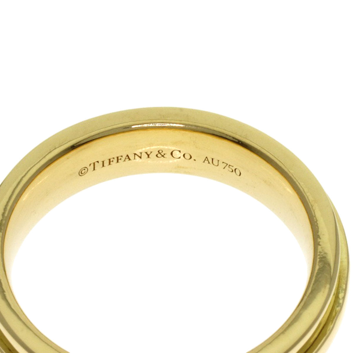 TIFFANY&Co. T narrow Ring K18 Yellow Gold Ladies [Used]