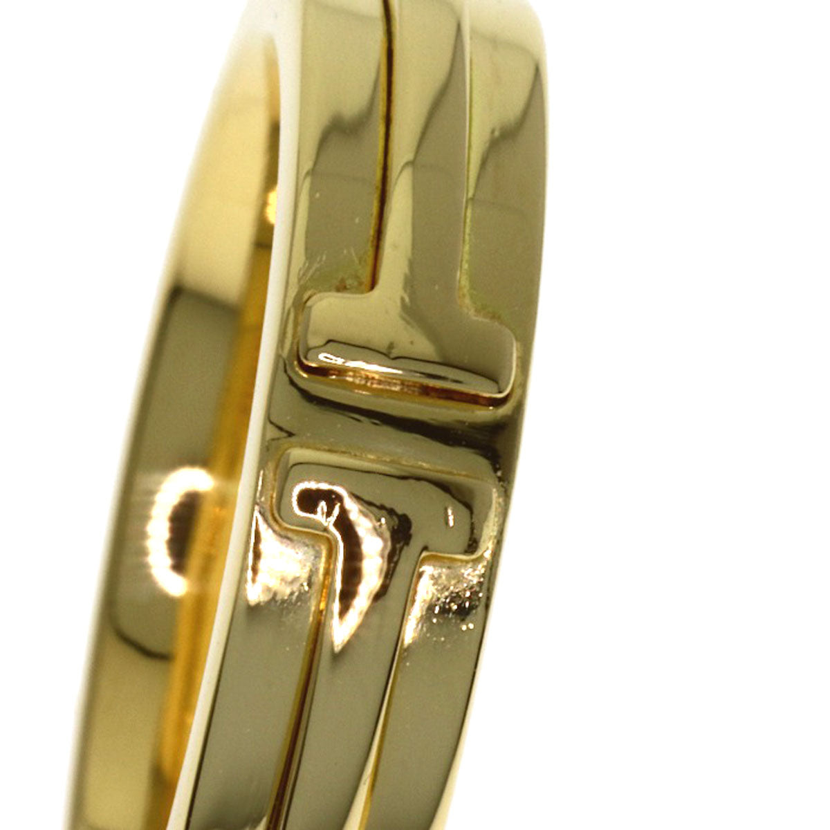 TIFFANY&Co. T narrow Ring K18 Yellow Gold Ladies [Used]