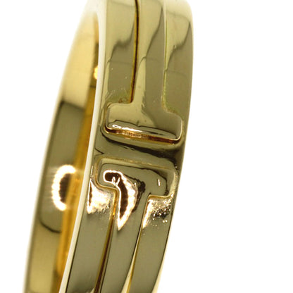TIFFANY&Co. T narrow Ring K18 Yellow Gold Ladies [Used]