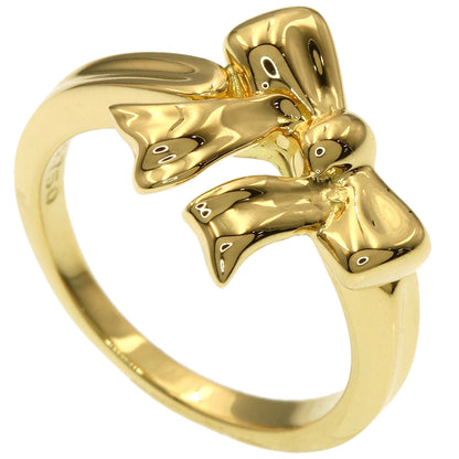 TIFFANY&Co. ribbon Ring K18 Yellow Gold Ladies [Used]