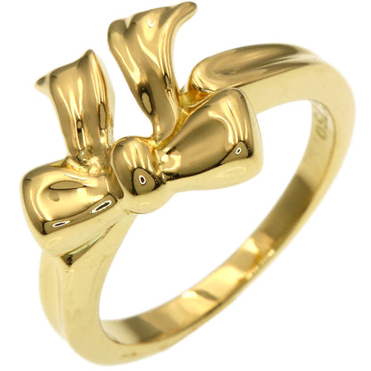 TIFFANY&Co. ribbon Ring K18 Yellow Gold Ladies [Used]