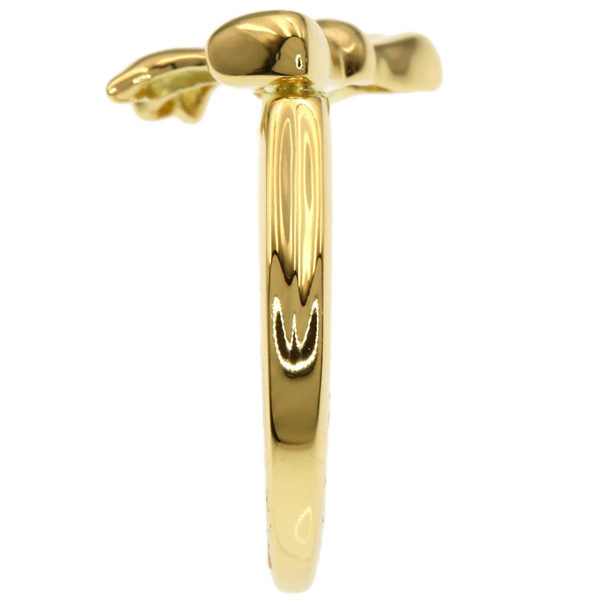 TIFFANY&Co. ribbon Ring K18 Yellow Gold Ladies [Used]