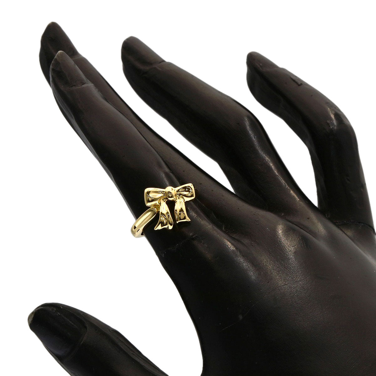 TIFFANY&Co. ribbon Ring K18 Yellow Gold Ladies [Used]