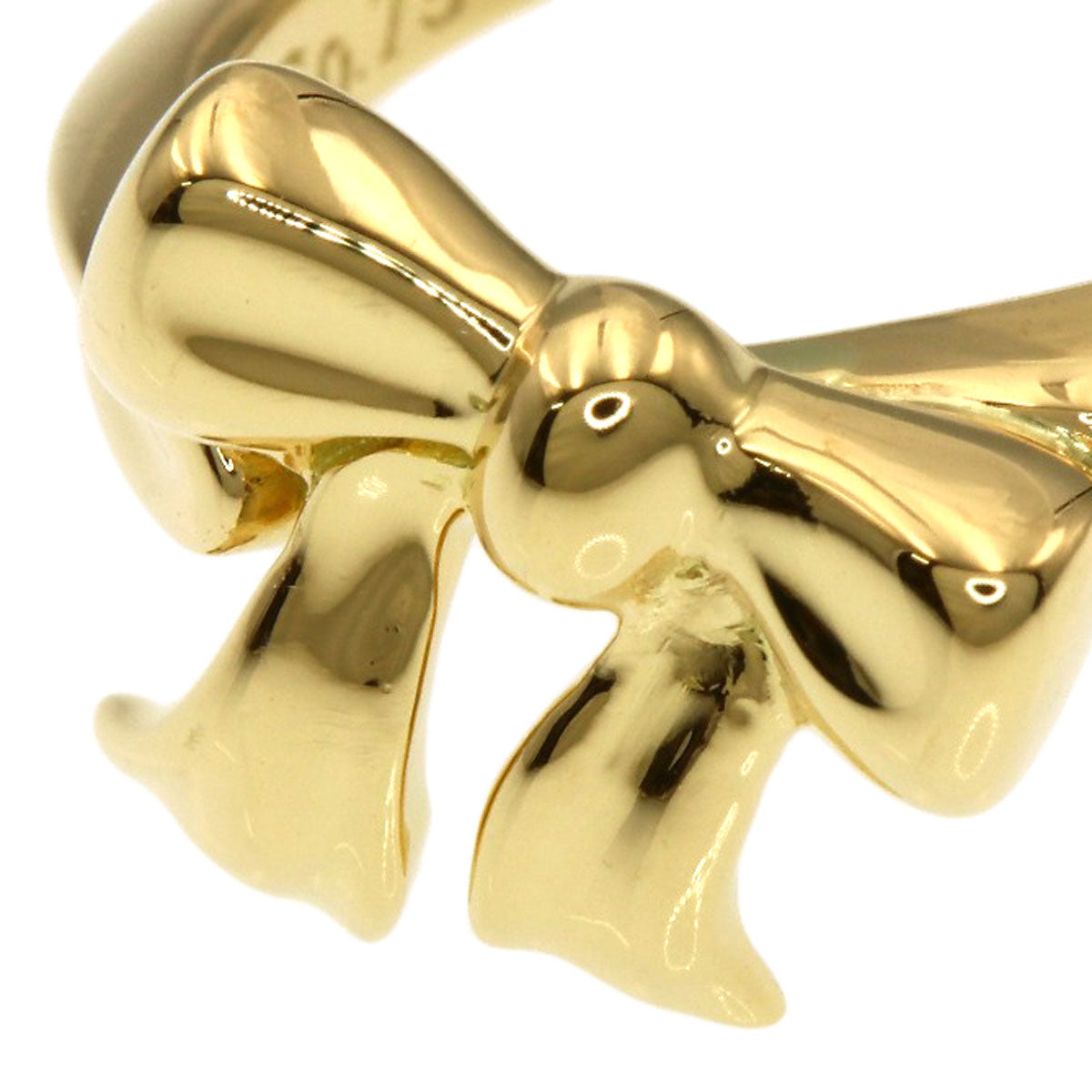 TIFFANY&Co. ribbon Ring K18 Yellow Gold Ladies [Used]
