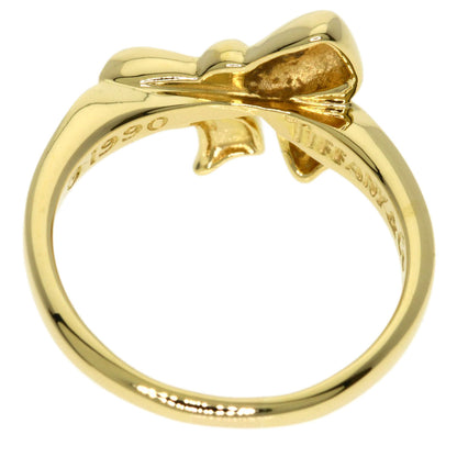 TIFFANY&Co. ribbon Ring K18 Yellow Gold Ladies [Used]
