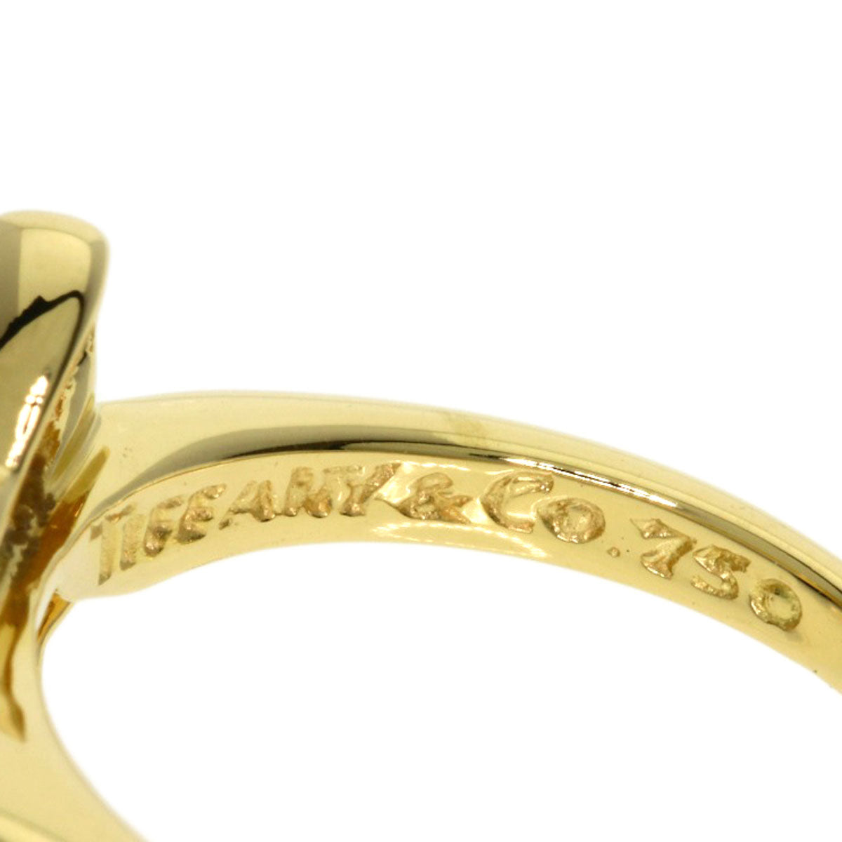 TIFFANY&Co. ribbon Ring K18 Yellow Gold Ladies [Used]