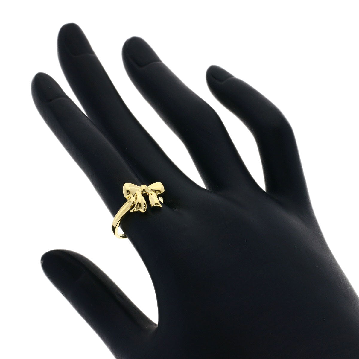 TIFFANY&Co. ribbon Ring K18 Yellow Gold Ladies [Used]
