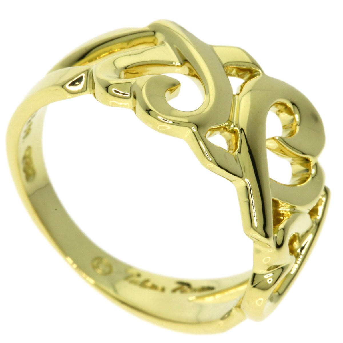 TIFFANY&Co. Triple rubbing heart Ring K18 Yellow Gold Ladies [Used]