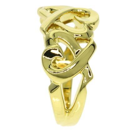 TIFFANY&Co. Triple rubbing heart Ring K18 Yellow Gold Ladies [Used]