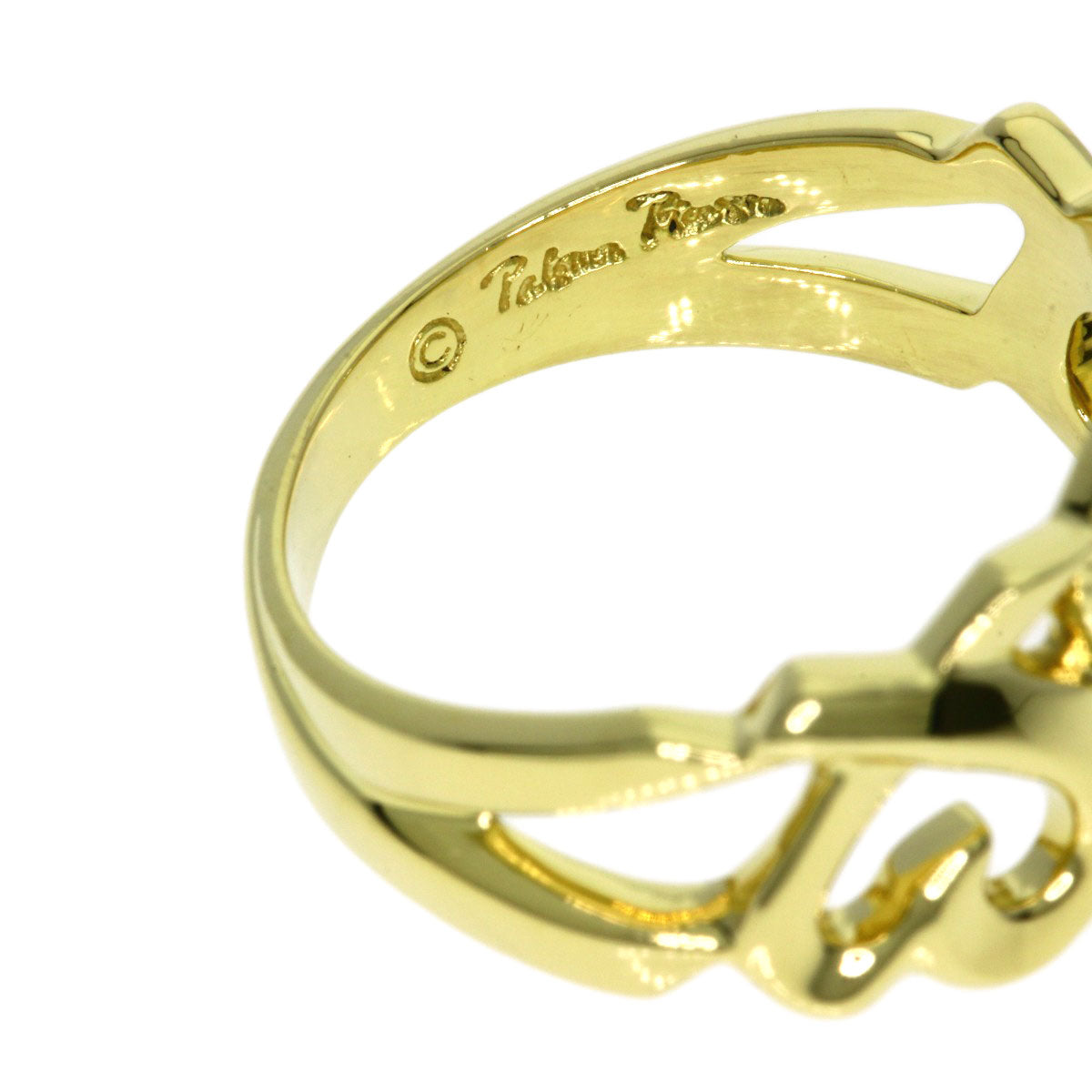 TIFFANY&Co. Triple rubbing heart Ring K18 Yellow Gold Ladies [Used]