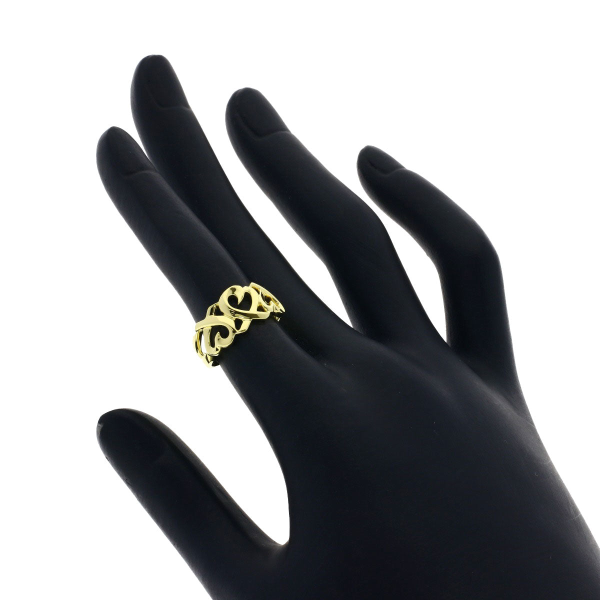 TIFFANY&Co. Triple rubbing heart Ring K18 Yellow Gold Ladies [Used]