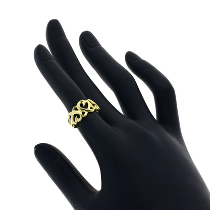 TIFFANY&Co. Triple rubbing heart Ring K18 Yellow Gold Ladies [Used]
