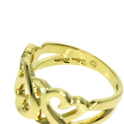TIFFANY&Co. Triple rubbing heart Ring K18 Yellow Gold Ladies [Used]