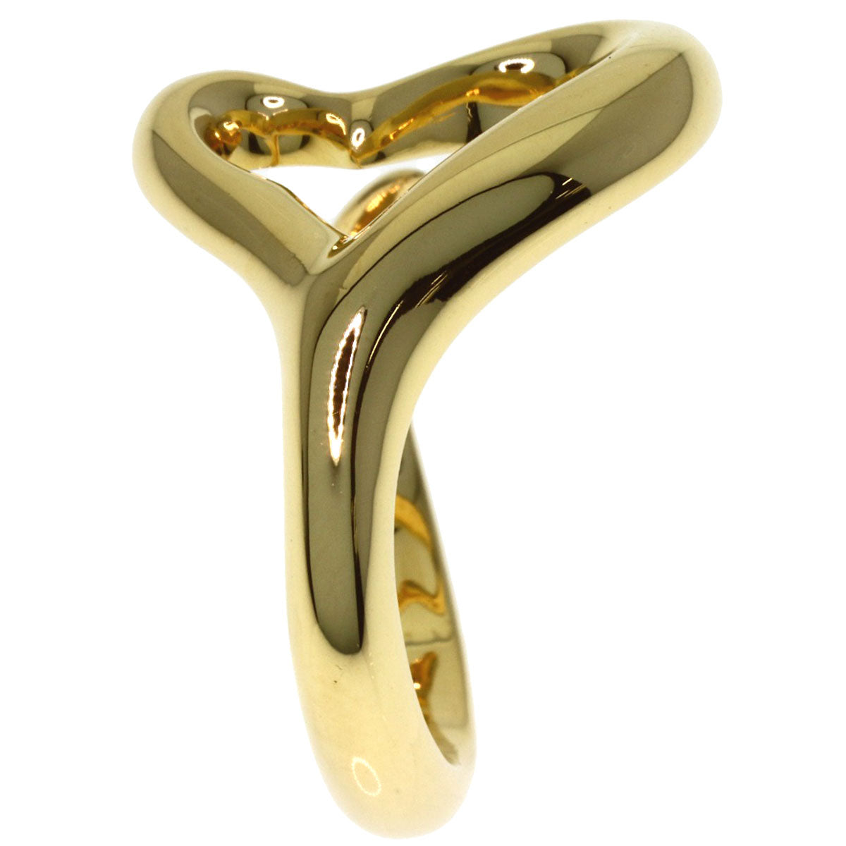 TIFFANY&Co. Open heart Ring K18 Yellow Gold Ladies [Used]