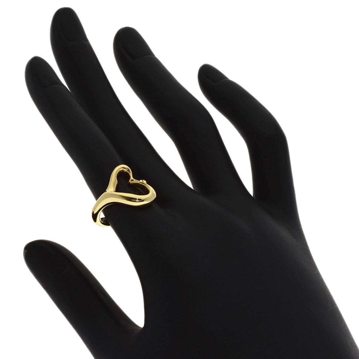 TIFFANY&Co. Open heart Ring K18 Yellow Gold Ladies [Used]