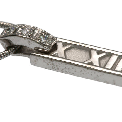 TIFFANY&Co. Atlas 3P Diamond Necklace K18 White Gold Ladies [Used]