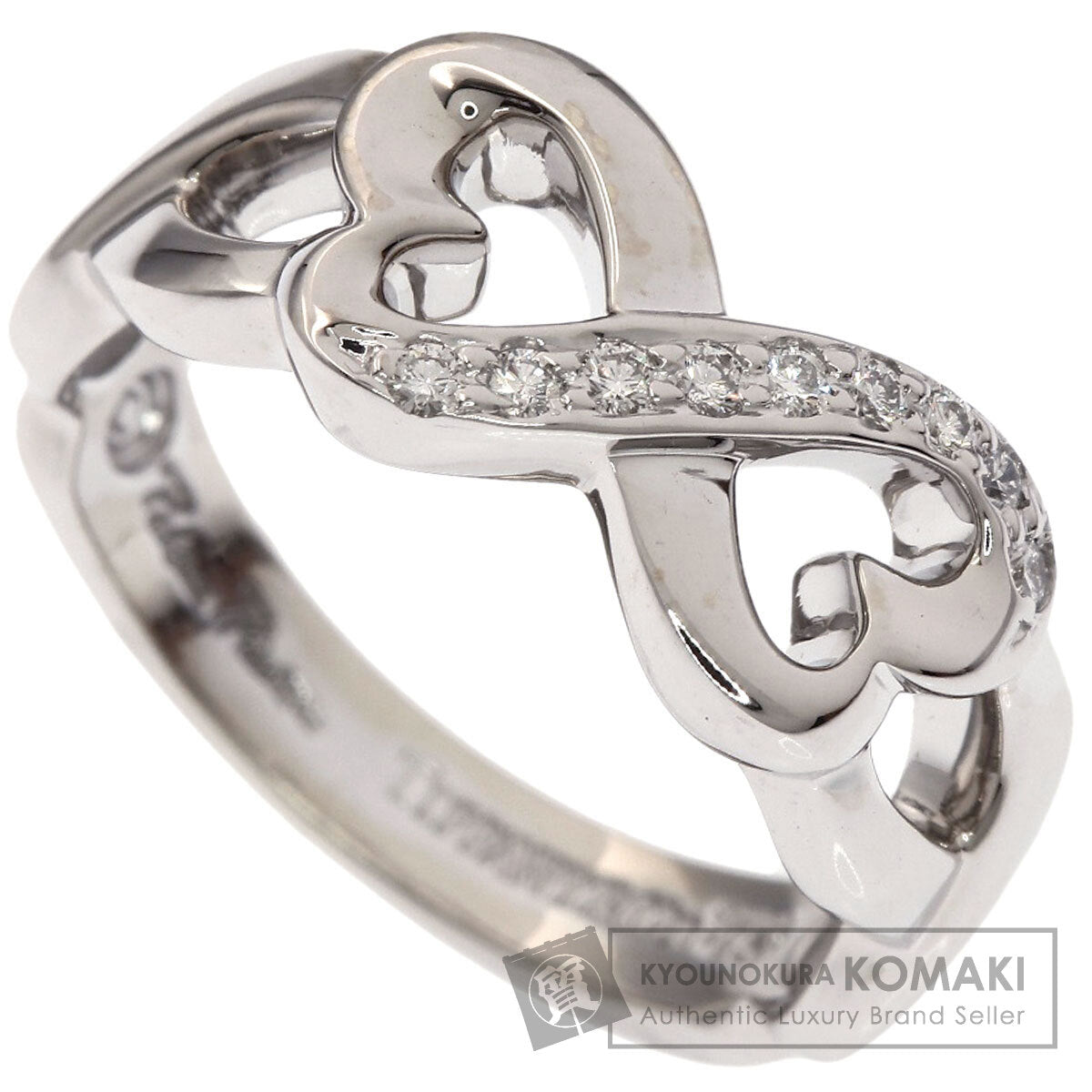 TIFFANY&Co. Loving Heart Diamond Ring K18 White Gold Ladies [Used]