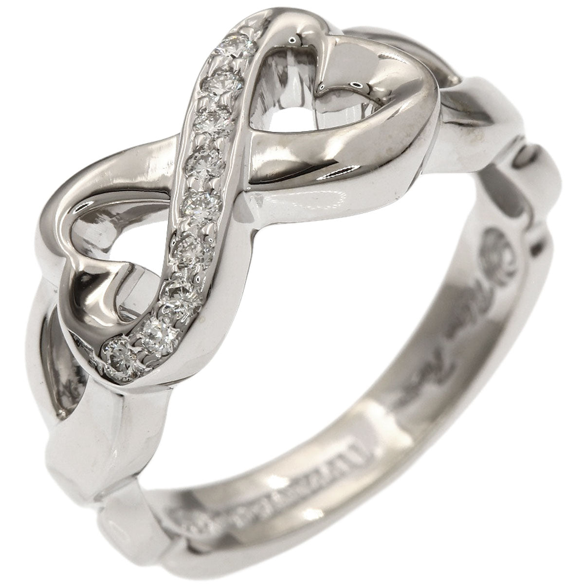 TIFFANY&Co. Loving Heart Diamond Ring K18 White Gold Ladies [Used]