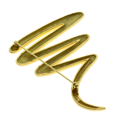 TIFFANY&Co. Scribble Brooch K18 Yellow Gold Ladies [Used]