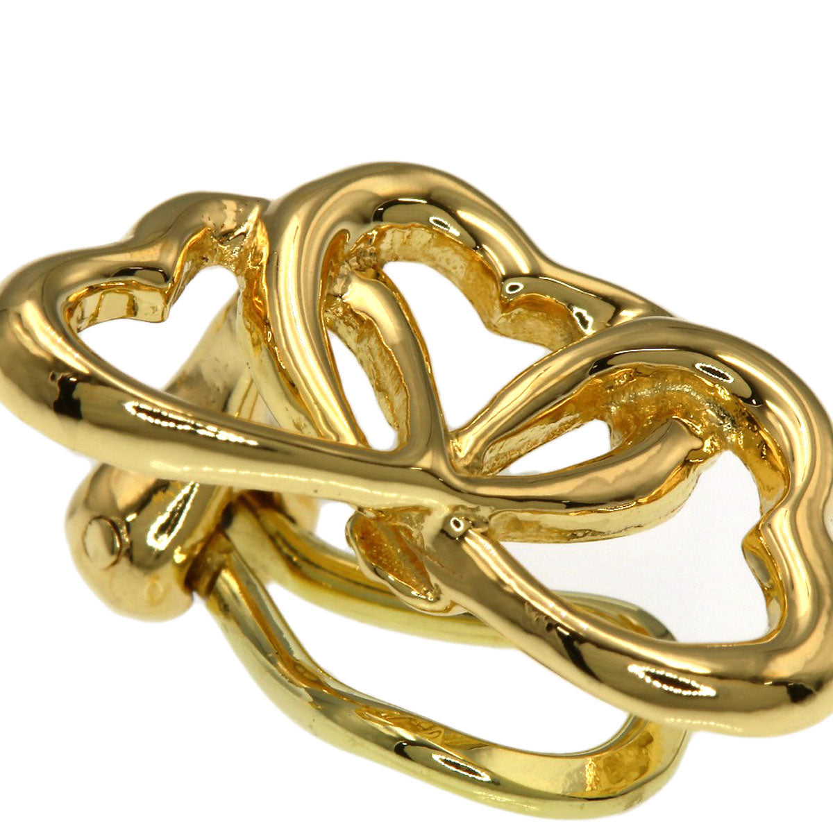 TIFFANY&Co. Triple heart Earring K18 Yellow Gold Ladies [Used]