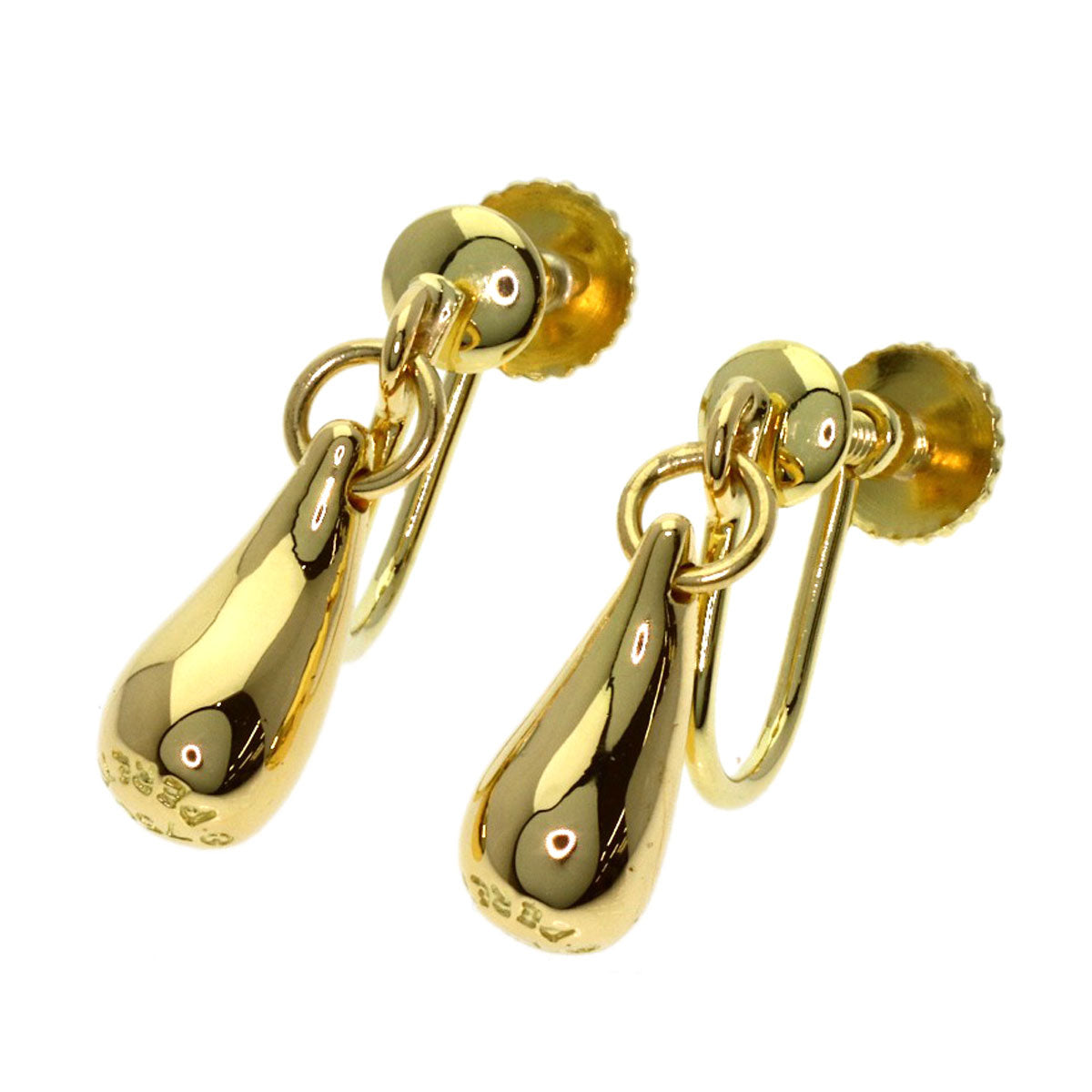 TIFFANY&Co. teardrop Earring K18 Yellow Gold Ladies [Used]