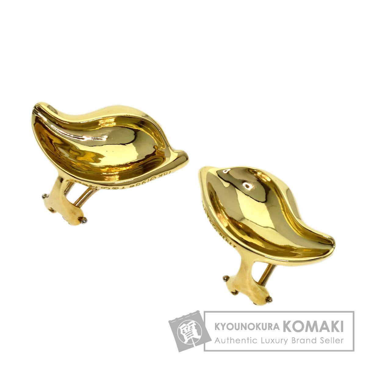 TIFFANY&Co. Leaf motif Earring K18 Yellow Gold Ladies [Used]