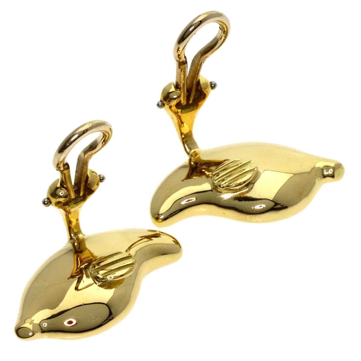 TIFFANY&Co. Leaf motif Earring K18 Yellow Gold Ladies [Used]