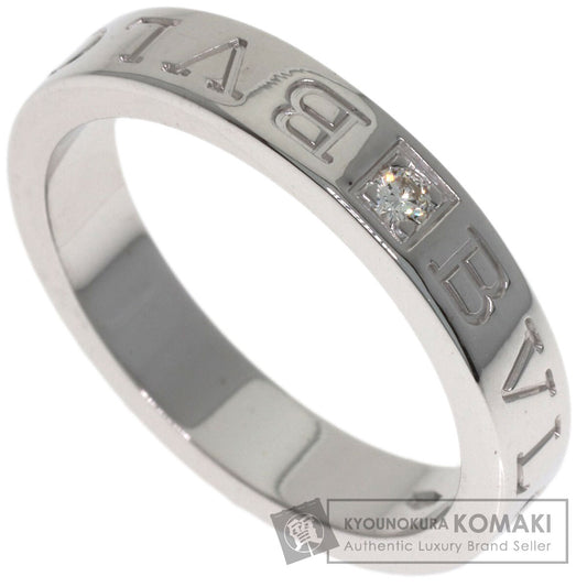 BVLGARI Double logo Diamond Ring K18 White Gold Ladies [Used]