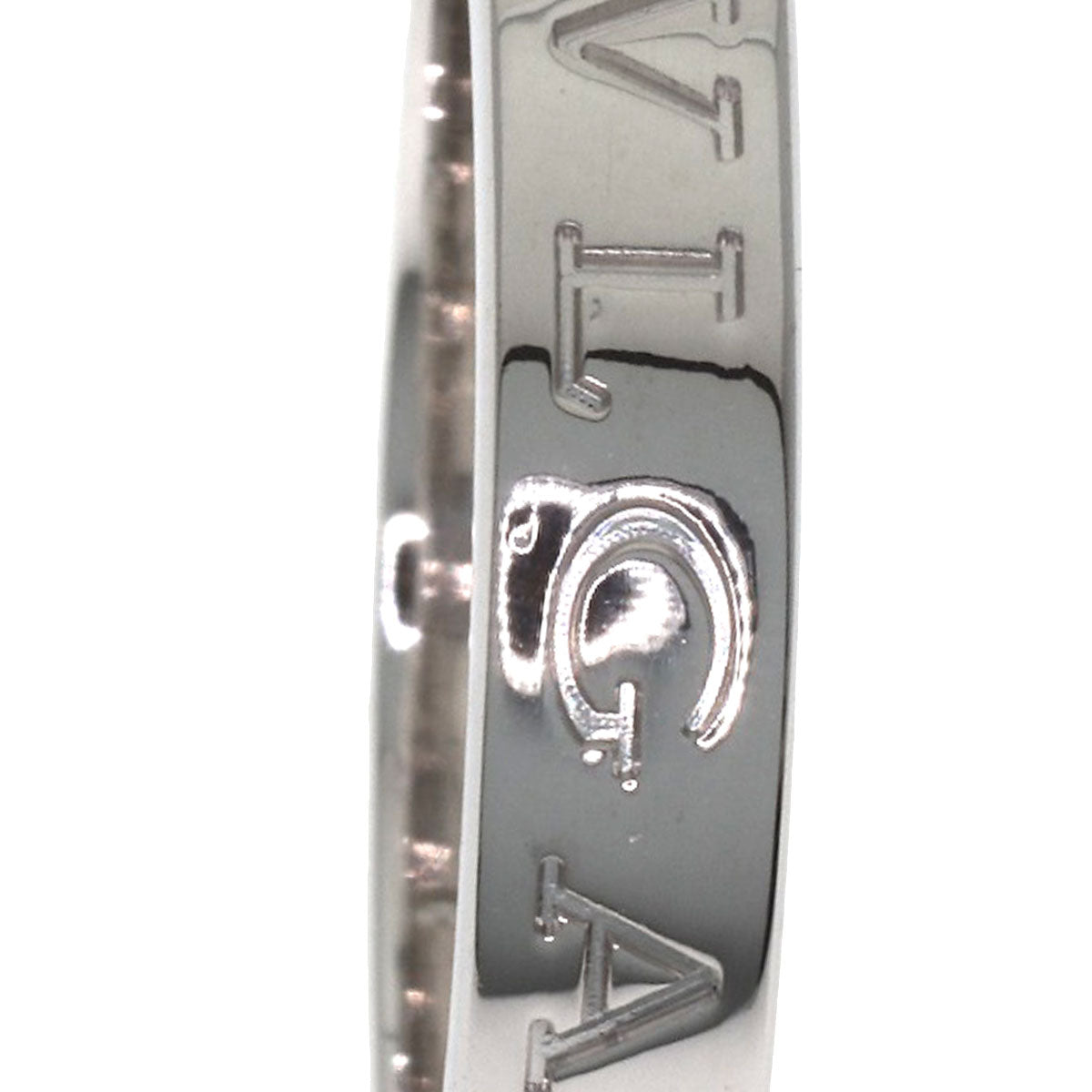 BVLGARI Double logo Diamond Ring K18 White Gold Ladies [Used]