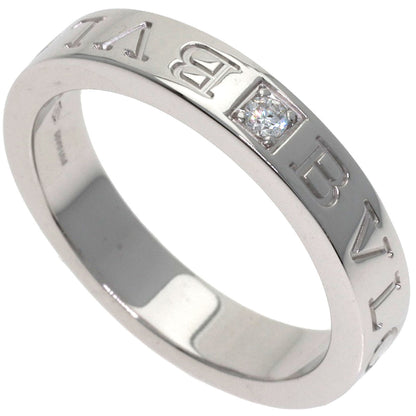 BVLGARI Double logo Diamond Ring K18 White Gold Ladies [Used]
