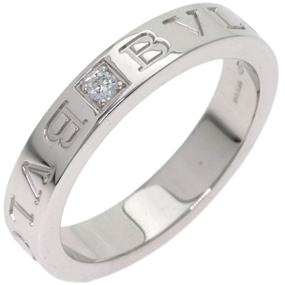 BVLGARI Double logo Diamond Ring K18 White Gold Ladies [Used]