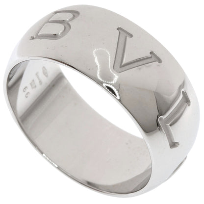 BVLGARI Mono logo Ring K18 White Gold Ladies [Used]
