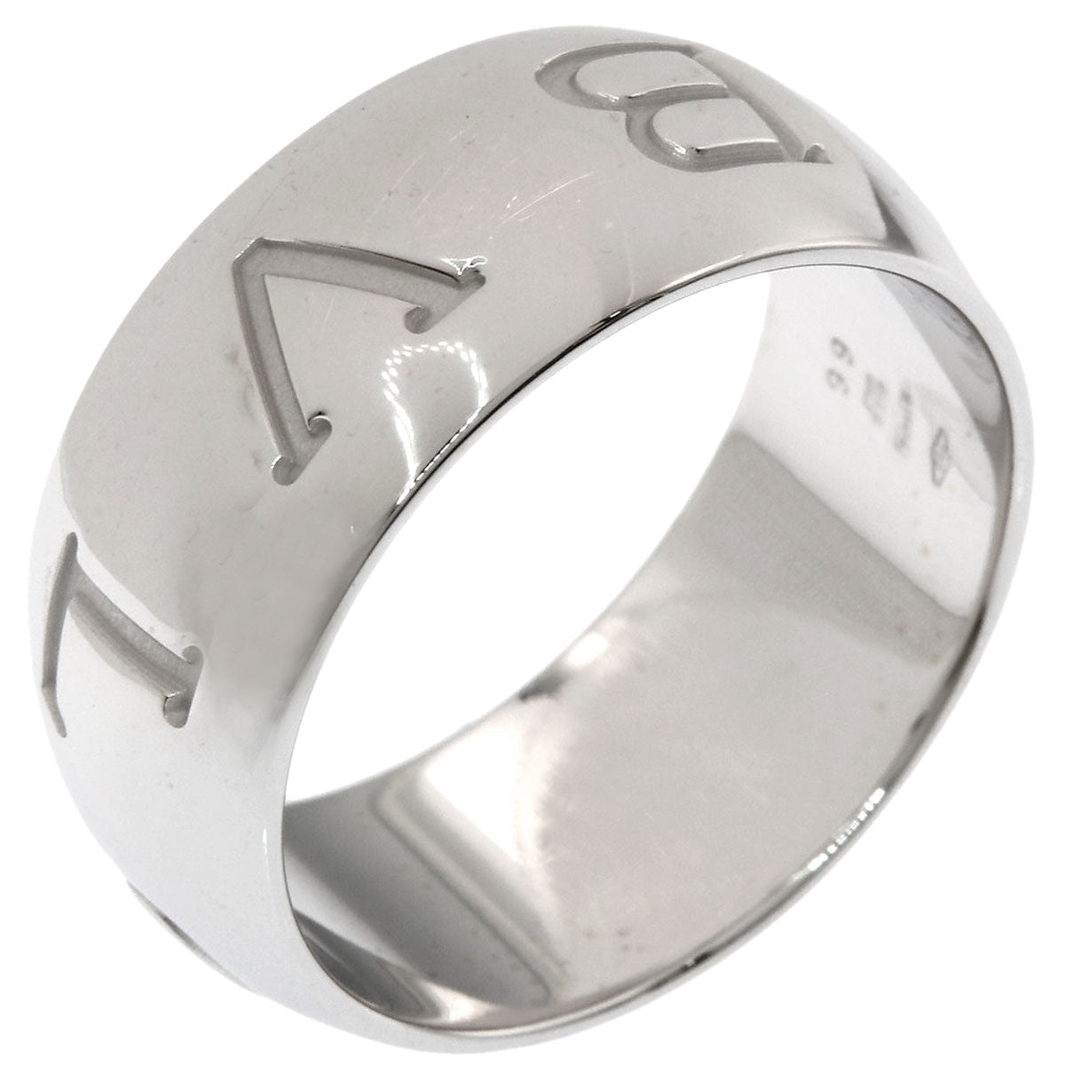 BVLGARI Mono logo Ring K18 White Gold Ladies [Used]