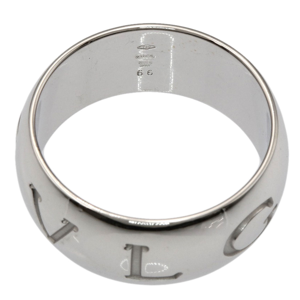 BVLGARI Mono logo Ring K18 White Gold Ladies [Used]