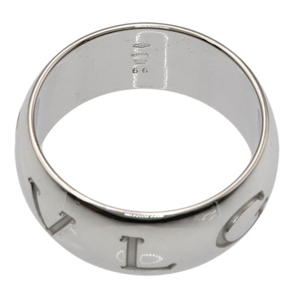 BVLGARI Mono logo Ring K18 White Gold Ladies [Used]