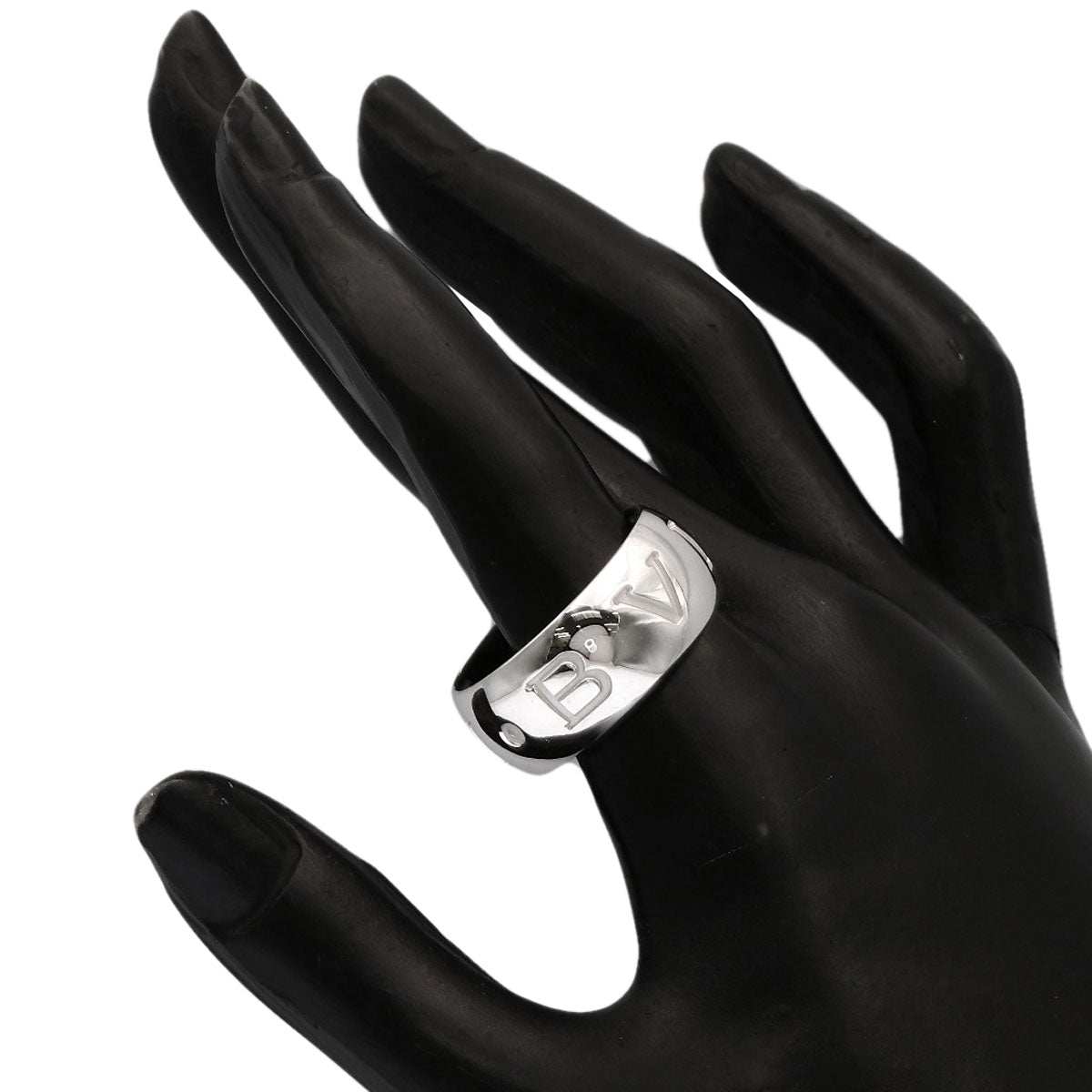 BVLGARI Mono logo Ring K18 White Gold Ladies [Used]
