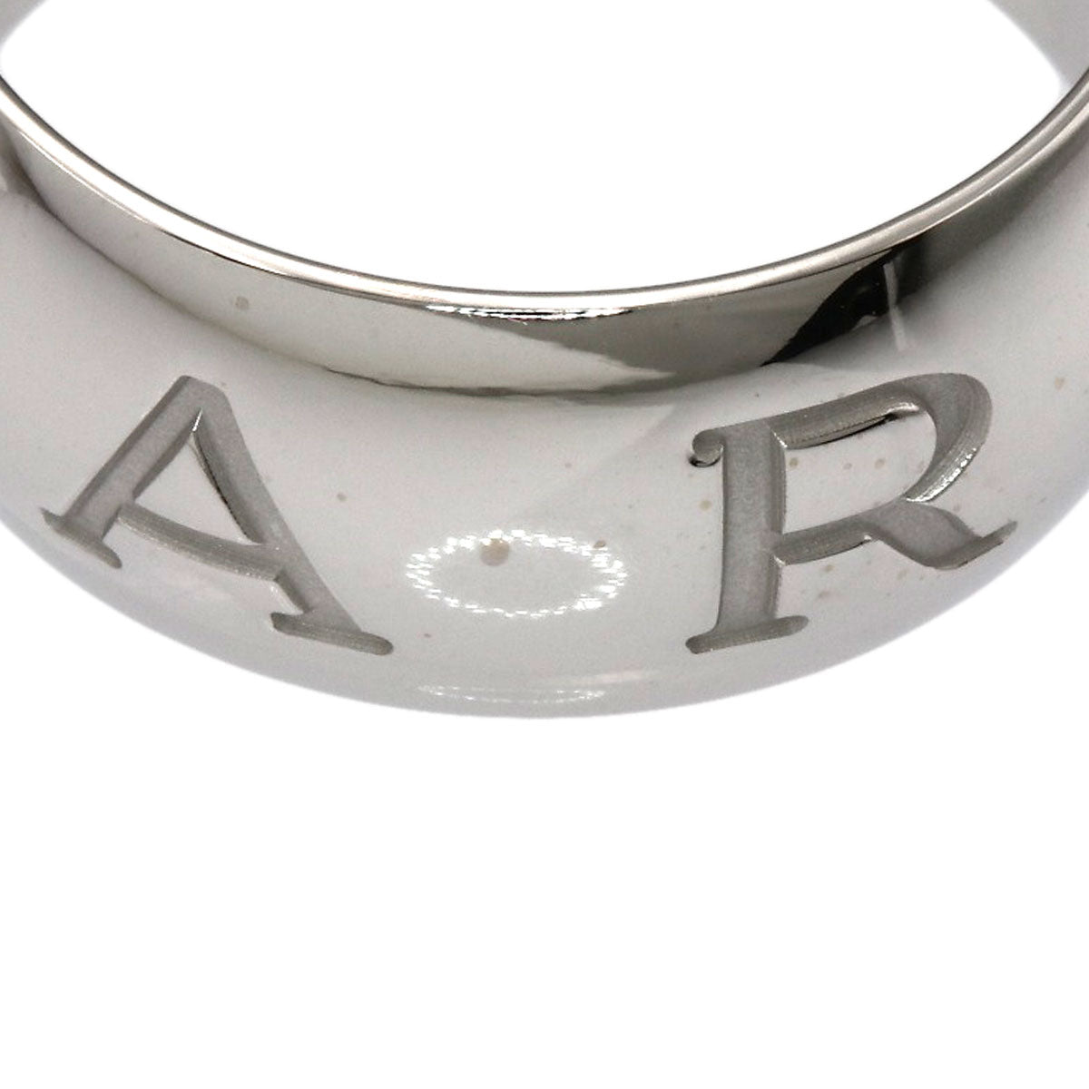 BVLGARI Mono logo Ring K18 White Gold Ladies [Used]